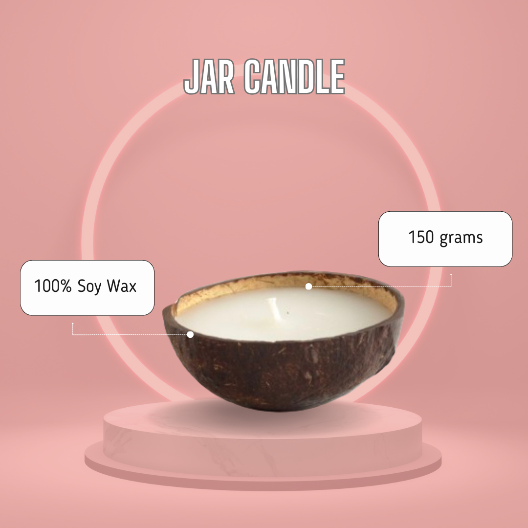 Atisa Coconut Shell Soy And Coconut Wax Candle