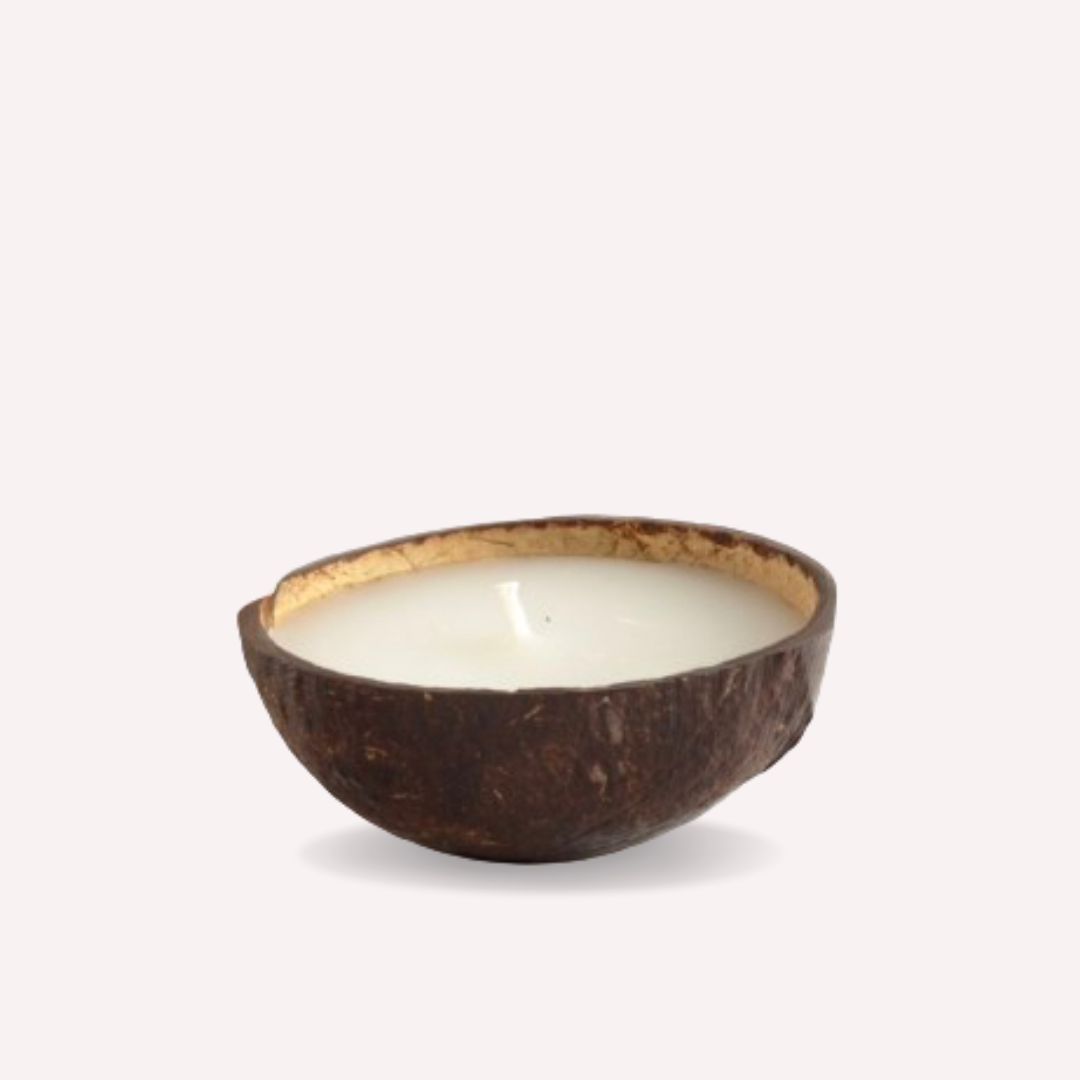 Atisa Coconut Shell Soy And Coconut Wax Candle