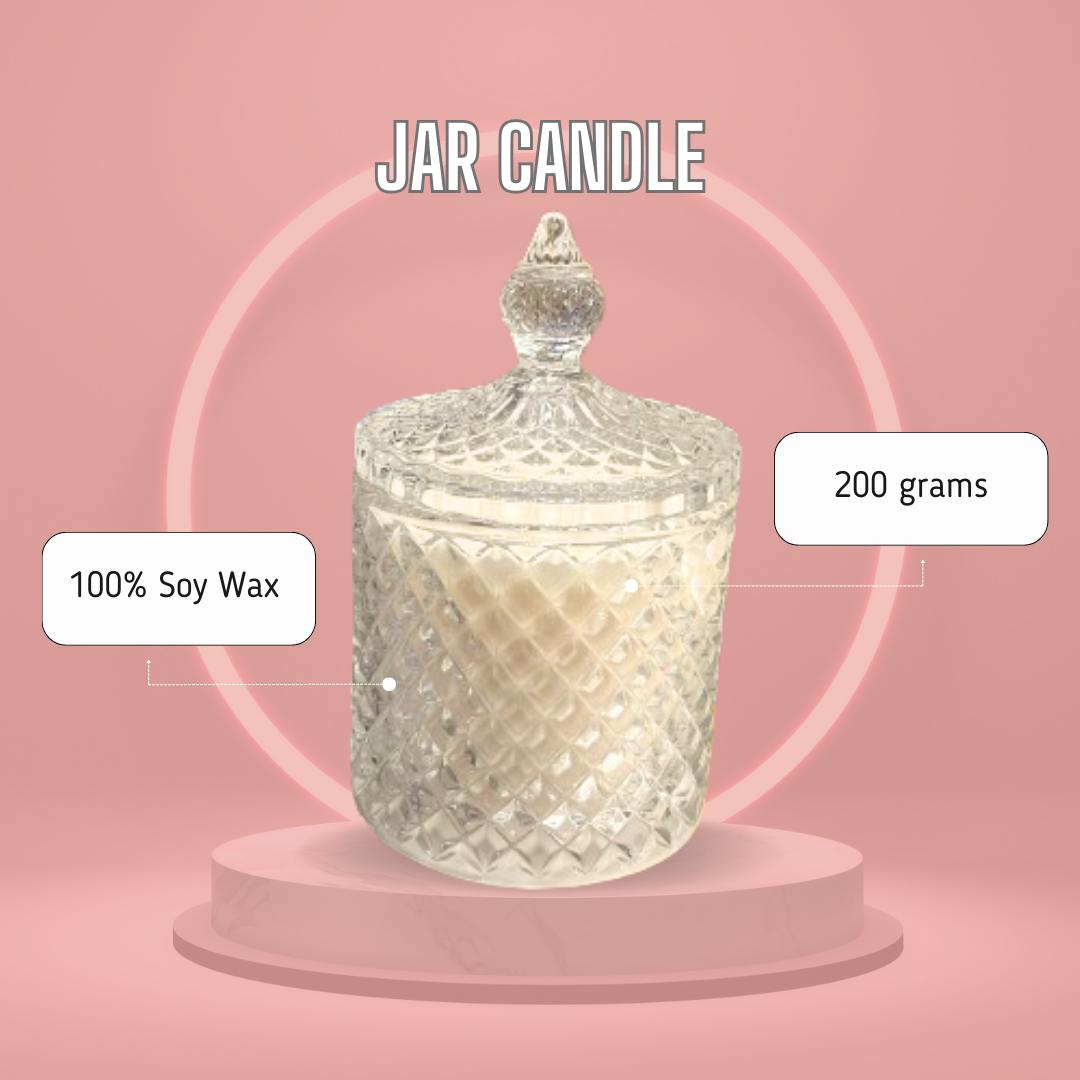 Atisa Crystal Clear Jar Luxe Soy Creme Wax Candle (Customisable)