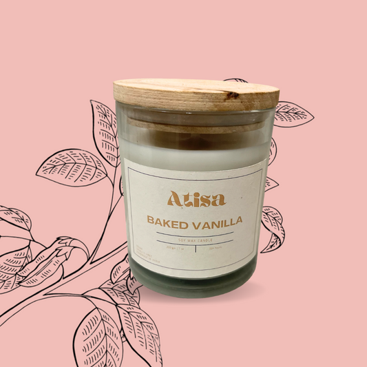 Atisa Glossy Clear Jar Luxe Soy Creme Wax Candle (Customisable)