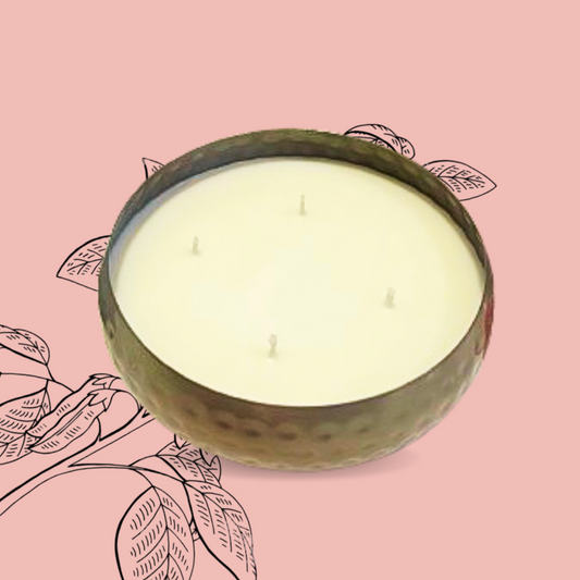 Atisa Metal Urli Luxe Soy Creme Wax Candle (Customisable)